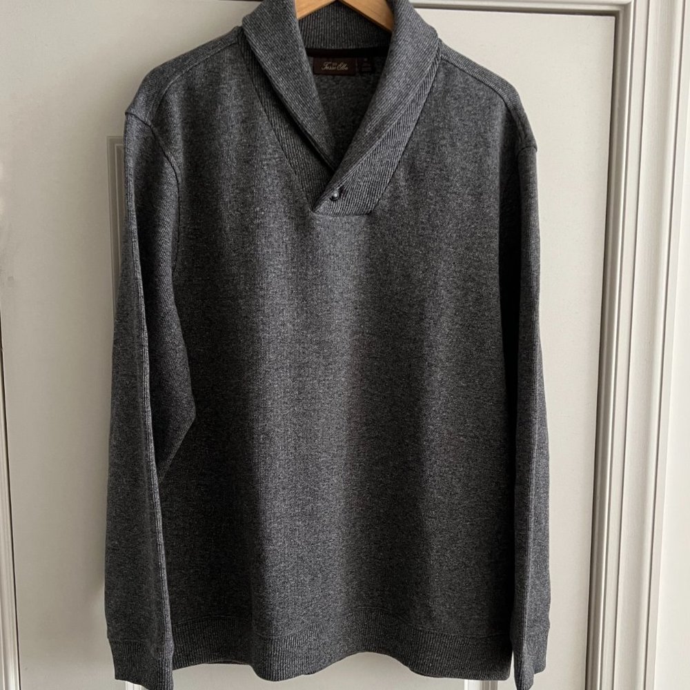 Men's SPA Tasso Elba EUC Pullover Gray Sweater Size XL - Picture 3 of 9